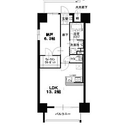 名古屋市営鶴舞線 大須観音駅 徒歩6分の賃貸マンション 4階1LDKの間取り