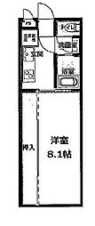 名鉄名古屋本線 栄生駅 徒歩5分の賃貸アパート 1階1Kの間取り