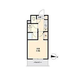 名古屋市営東山線 新栄町駅 徒歩10分の賃貸マンション 9階1Kの間取り