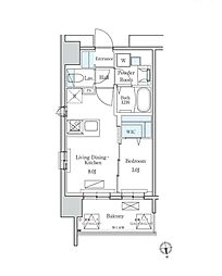 名古屋市営名城線 矢場町駅 徒歩5分の賃貸マンション 4階1LDKの間取り