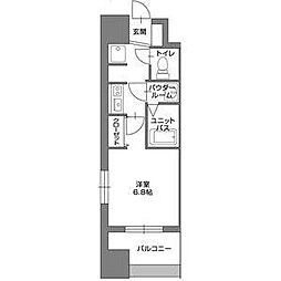 名古屋市営鶴舞線 鶴舞駅 徒歩6分の賃貸マンション 12階1Kの間取り