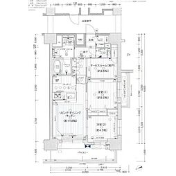 名古屋市営名城線 東別院駅 徒歩11分の賃貸マンション 14階2SLDKの間取り