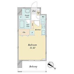 名鉄名古屋本線 栄生駅 徒歩2分の賃貸マンション 4階ワンルームの間取り