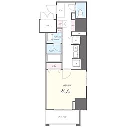 名古屋市営桜通線 丸の内駅 徒歩1分の賃貸マンション 2階1Kの間取り