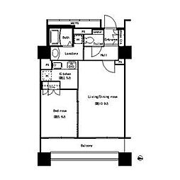 名古屋市営東山線 名古屋駅 徒歩11分の賃貸マンション 15階1LDKの間取り