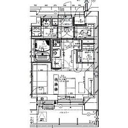 名古屋市営東山線 亀島駅 徒歩3分の賃貸マンション 6階ワンルームの間取り