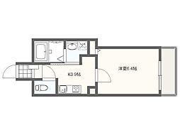 名古屋市営桜通線 国際センター駅 徒歩4分の賃貸アパート 4階1Kの間取り