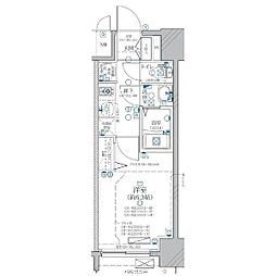 名古屋市営名城線 矢場町駅 徒歩9分の賃貸マンション 7階1Kの間取り