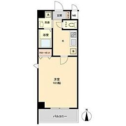 JR中央本線 金山駅 徒歩7分の賃貸マンション 4階1Kの間取り