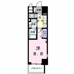 名古屋臨海高速あおなみ線 ささしまライブ駅 徒歩7分の賃貸マンション 5階1Kの間取り