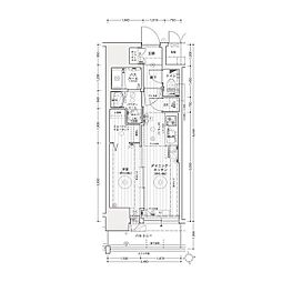 名古屋市営名城線 東別院駅 徒歩5分の賃貸マンション 3階1DKの間取り