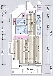 名古屋市営桜通線 丸の内駅 徒歩4分の賃貸マンション 2階1Kの間取り