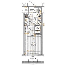 名古屋市営東山線 新栄町駅 徒歩7分の賃貸マンション 14階1Kの間取り