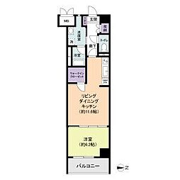 名古屋市営名城線 金山駅 徒歩4分の賃貸マンション 4階1LDKの間取り