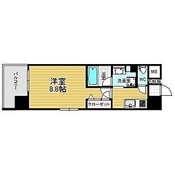 名古屋市営鶴舞線 上前津駅 徒歩2分の賃貸マンション 5階1Kの間取り