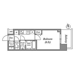 JR中央本線 鶴舞駅 徒歩8分の賃貸マンション 9階1Kの間取り
