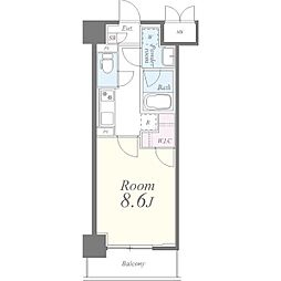 名古屋市営鶴舞線 大須観音駅 徒歩5分の賃貸マンション 5階1Kの間取り