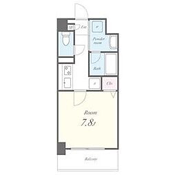 名古屋市営名港線 日比野駅 徒歩5分の賃貸マンション 5階1Kの間取り
