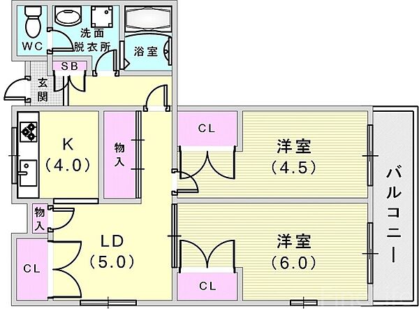 昭和レジデンス ｜兵庫県神戸市兵庫区矢部町(賃貸マンション2LDK・4階・53.59㎡)の写真 その2