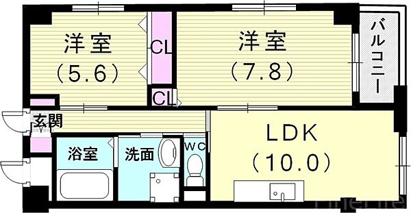 MAISONAKASHI ｜兵庫県明石市東野町(賃貸マンション2LDK・3階・57.58㎡)の写真 その2