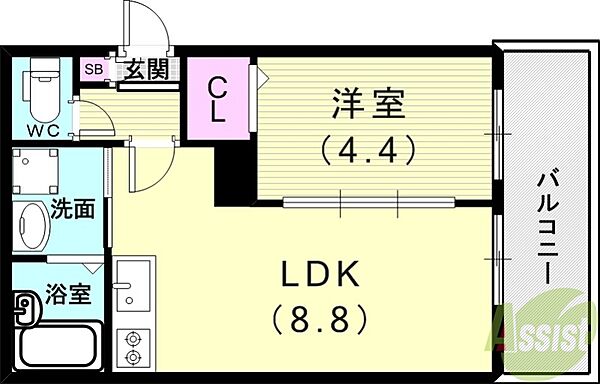 グランユイナス塩屋 ｜兵庫県神戸市垂水区塩屋町3丁目(賃貸アパート1LDK・2階・30.95㎡)の写真 その2