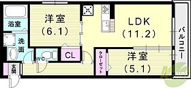 Crest明石  ｜ 兵庫県明石市日富美町5-16（賃貸アパート2LDK・3階・54.33㎡） その2