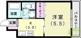 エヴァ95  ｜ 兵庫県神戸市須磨区平田町5丁目（賃貸マンション1K・1階・23.00㎡） その2