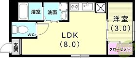 プラージュ・ド・クキ  ｜ 兵庫県神戸市須磨区須磨浦通4丁目（賃貸アパート1LDK・2階・27.48㎡） その2