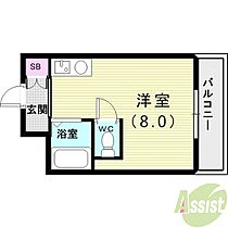 レジデンスアゼリア  ｜ 兵庫県神戸市垂水区仲田3丁目（賃貸マンション1R・3階・21.60㎡） その2