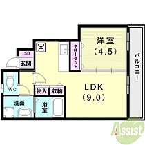 パレンティア  ｜ 兵庫県明石市大蔵中町1-35（賃貸アパート1LDK・1階・34.00㎡） その2