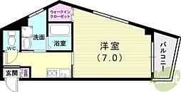 シェルト垂水 1Kの間取図画像