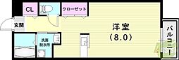 ハイツボナール2 ワンルームの間取図画像