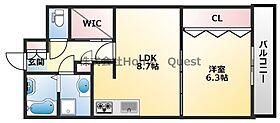 ロゼオ八尾  ｜ 大阪府八尾市東久宝寺2丁目7-8（賃貸マンション1LDK・4階・38.58㎡） その2