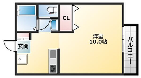 メゾンドゥエスポワール 203｜大阪府東大阪市小若江3丁目(賃貸アパート1K・2階・30.69㎡)の写真 その2