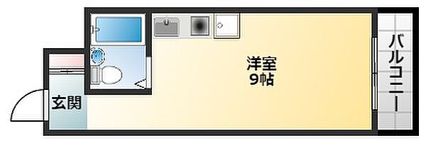 長瀬レジデンス 203｜大阪府東大阪市長瀬町1丁目(賃貸マンション1R・2階・19.40㎡)の写真 その2