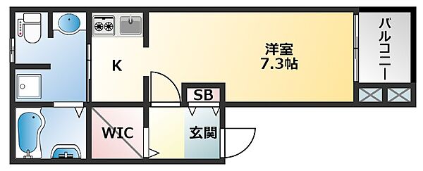 グラディート 202｜大阪府東大阪市友井3丁目(賃貸アパート1K・2階・26.22㎡)の写真 その2