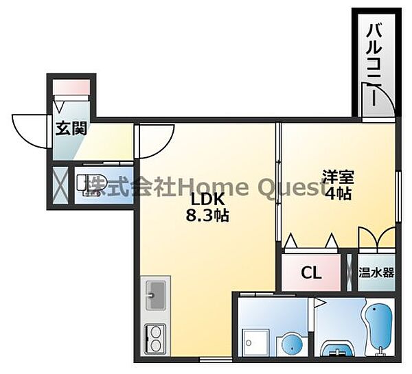 Tre Court 東大阪 ｜大阪府東大阪市近江堂3丁目(賃貸アパート1LDK・3階・29.65㎡)の写真 その2