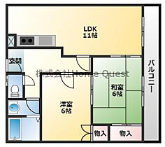 大阪府柏原市本郷4丁目（賃貸マンション2LDK・2階・53.90㎡） その2