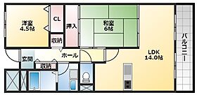 大阪府八尾市恩智南町2丁目（賃貸マンション2LDK・4階・55.77㎡） その2