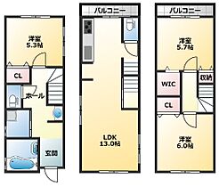 大阪府藤井寺市御舟町（賃貸一戸建3LDK・1階・84.00㎡） その2