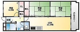 アバハイム西村  ｜ 大阪府東大阪市小若江2丁目（賃貸マンション3LDK・4階・63.90㎡） その2