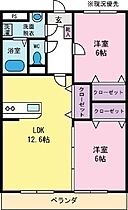 ルノアールII  ｜ 山梨県甲府市千塚５丁目（賃貸アパート2LDK・1階・56.61㎡） その2