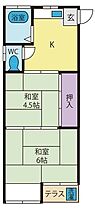 コーポローゼ  ｜ 山梨県甲府市塩部４丁目（賃貸アパート2K・1階・28.05㎡） その2