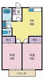 間取図画像 2DK