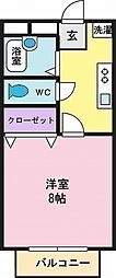 コーポサノ 1Kの間取図画像