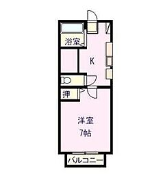 カレッジハウス 1Kの間取図画像