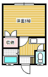 広崎ハイツ 1Kの間取図画像