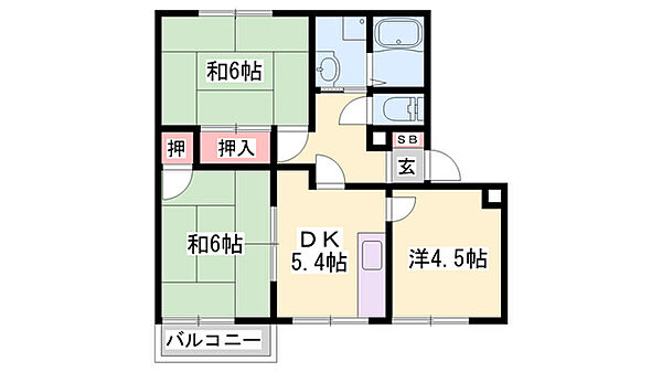 兵庫県高砂市曽根町(賃貸アパート3DK・2階・50.81㎡)の写真 その2