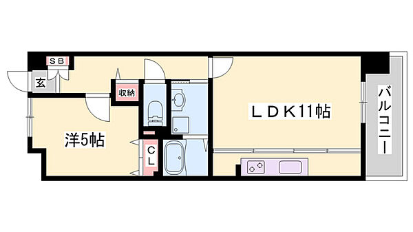 THE MUSE 栗山 ｜兵庫県姫路市栗山町(賃貸マンション1LDK・6階・42.10㎡)の写真 その2