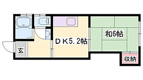 オープスV曽爾  ｜ 兵庫県加古川市米田町平津（賃貸アパート1DK・2階・25.68㎡） その2